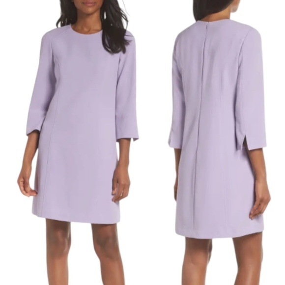 Vince Camuto Lavender Purple Kors Crepe Shift dress SZ 8 - Picture 1 of 14